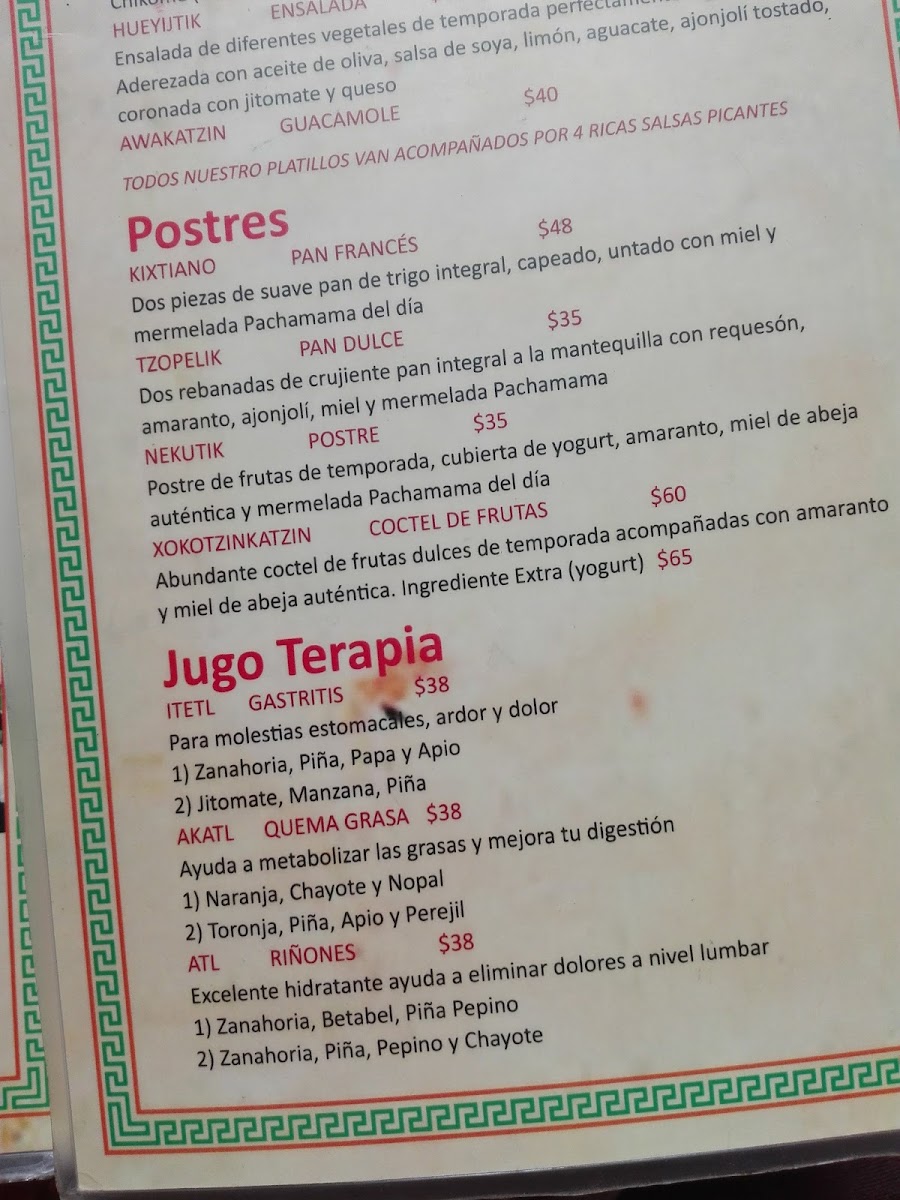 Koatlikue Pachamama Menu Photo 7