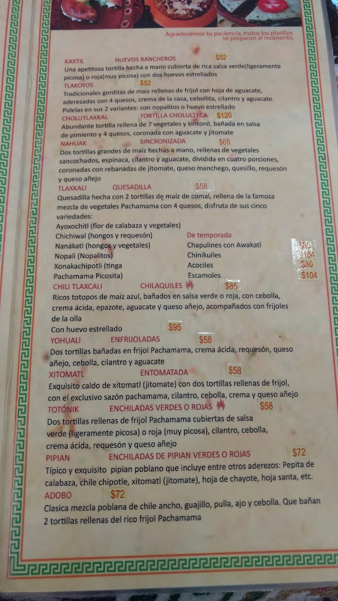 Koatlikue Pachamama Menu Photo 9