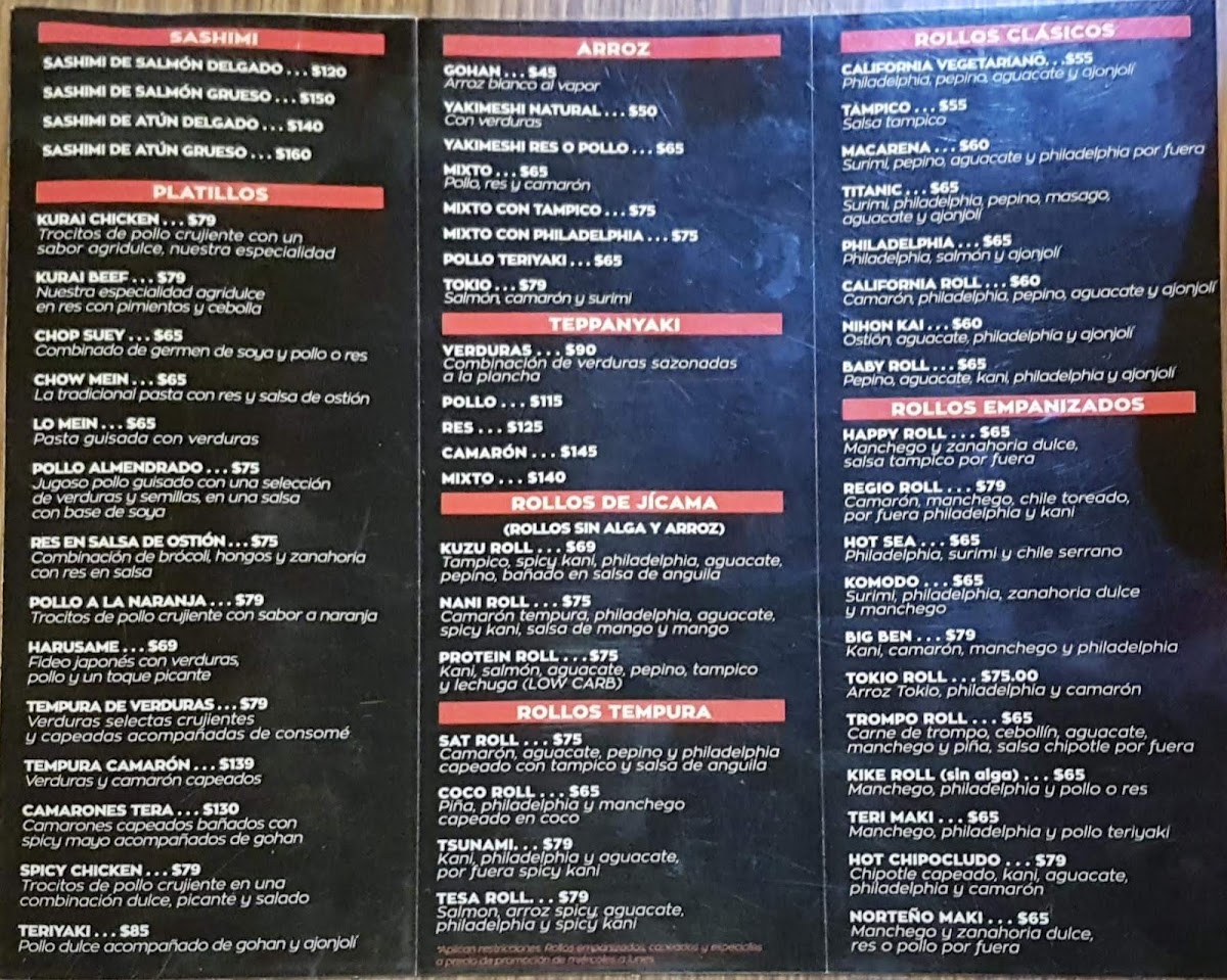 Kurai Sushi And Chinese Buffet Menu Photo 5