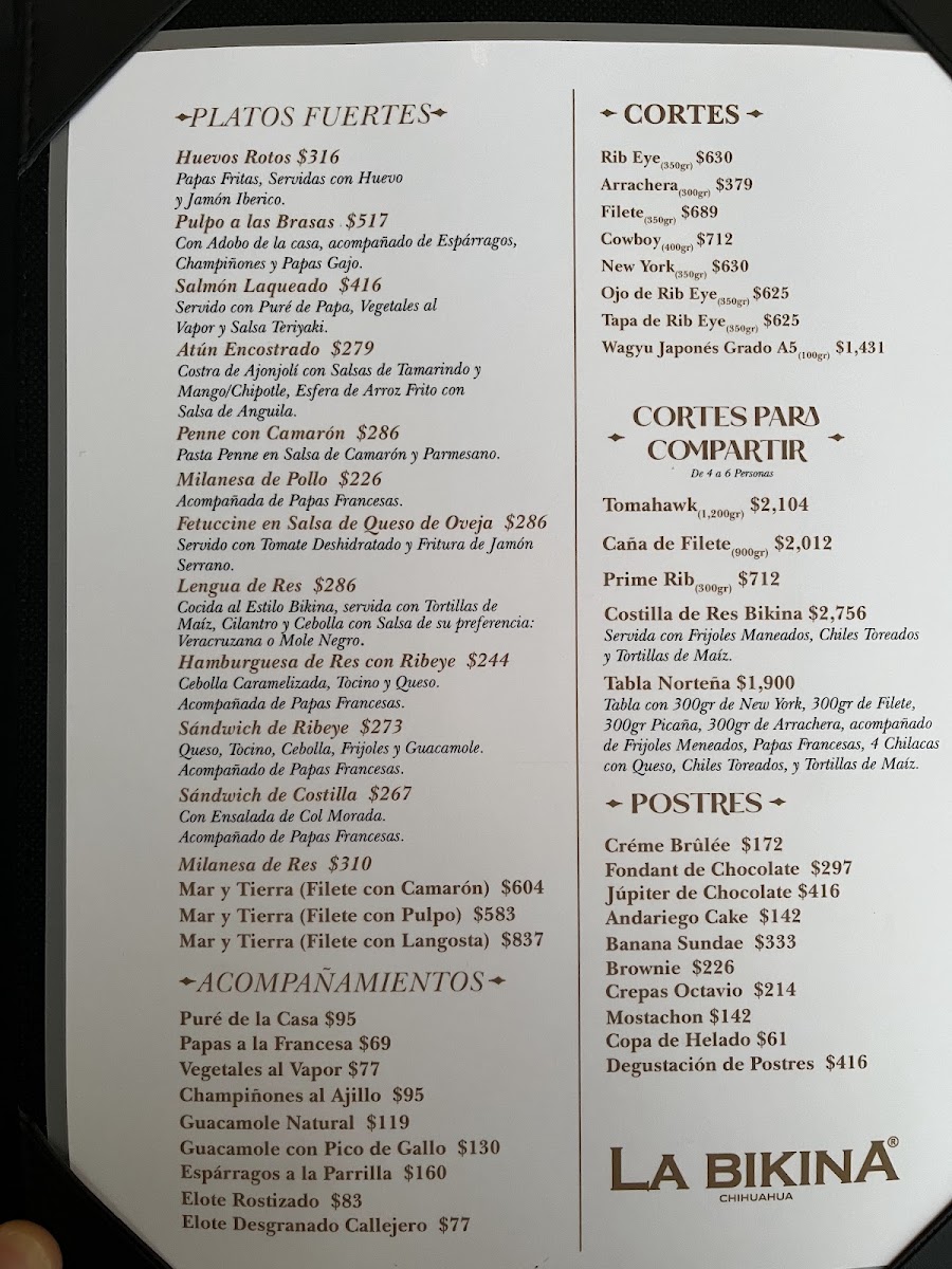 La Bikina Chihuahua Menu Photo 2