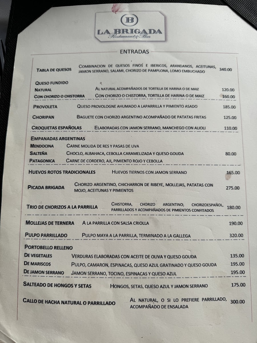 La Brigada Menu Photo 2