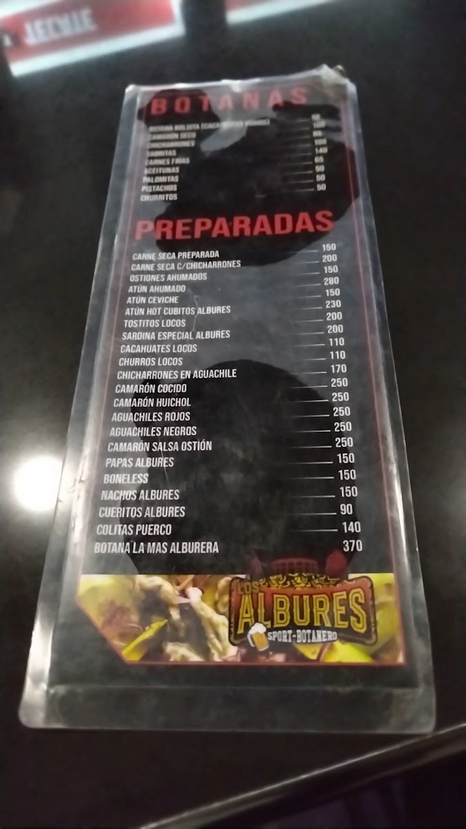 La Buchaca Menu