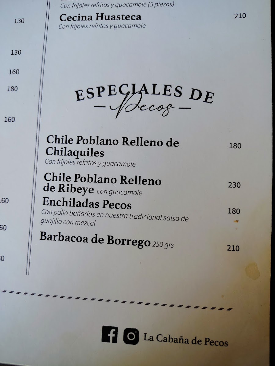 La Cabana De Pecos Menu Photo 3