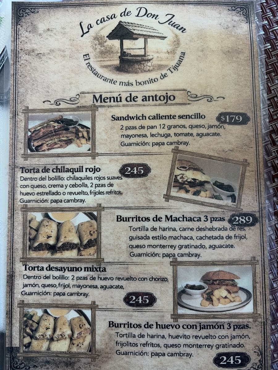 La Casa De Don Juan Menu Photo 2