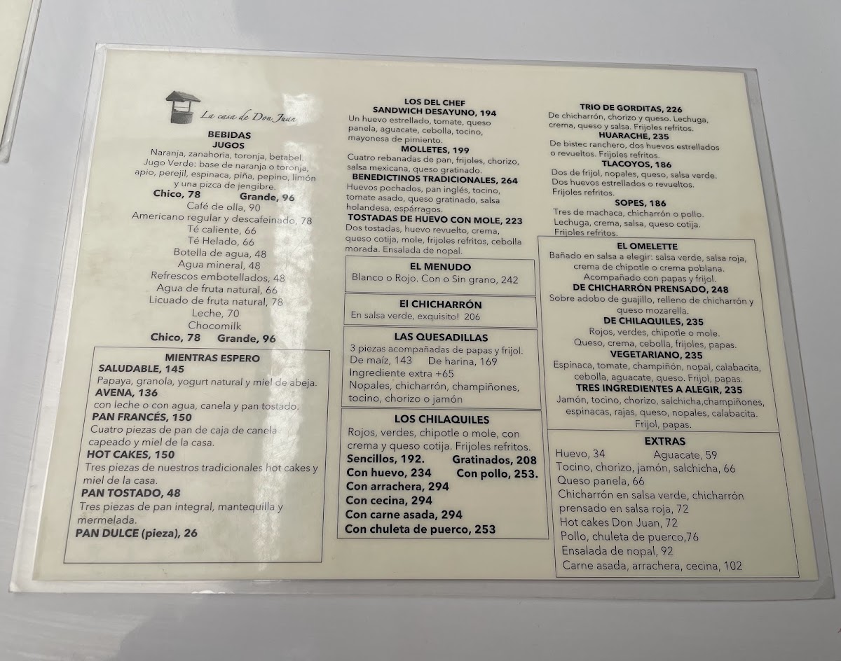 La Casa De Don Juan Menu Photo 4