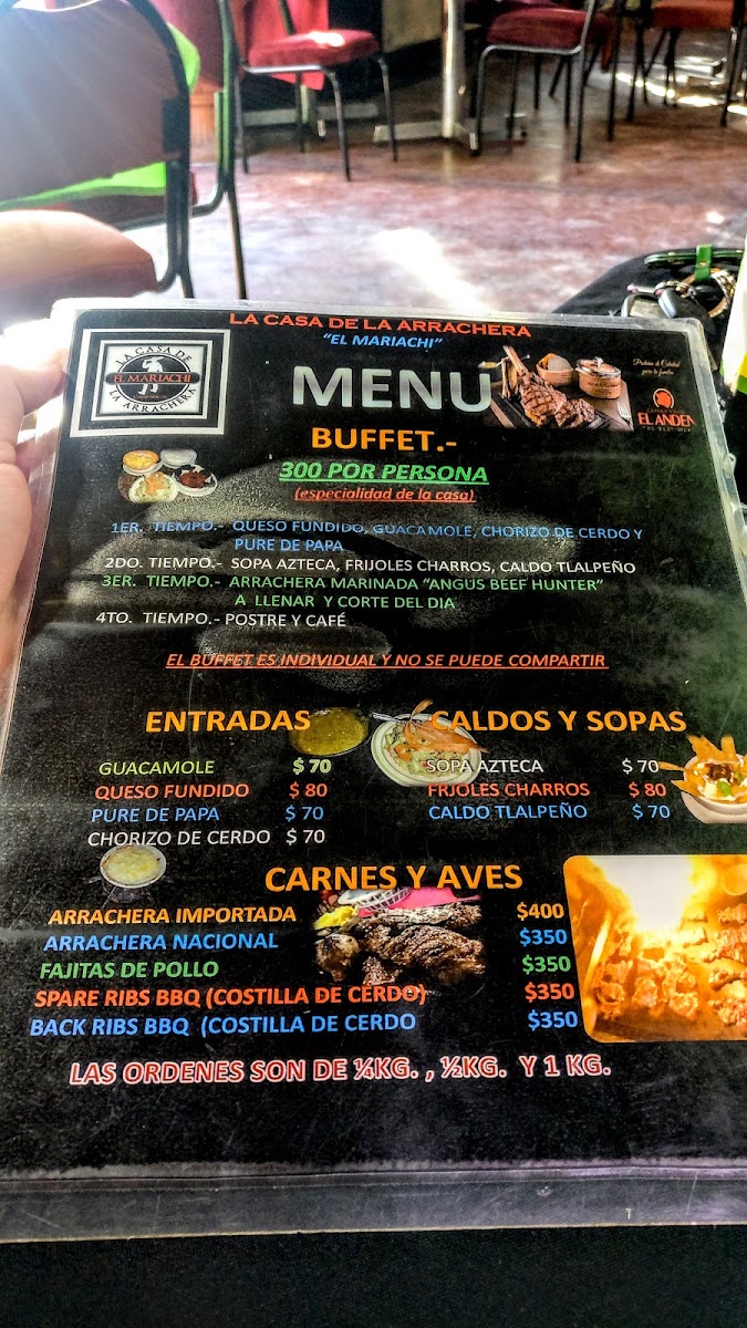 La Casa De La Arrachera Menu