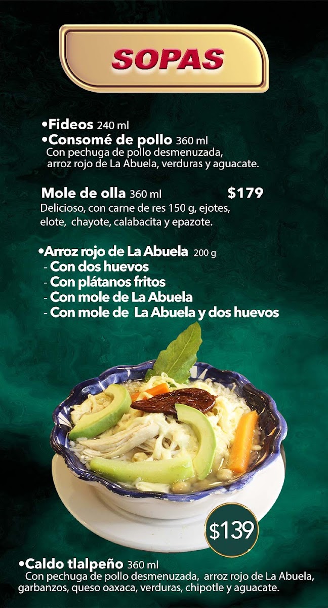 La Casa De Los Abuelos - Puente De Alvarado Menu Photo 4