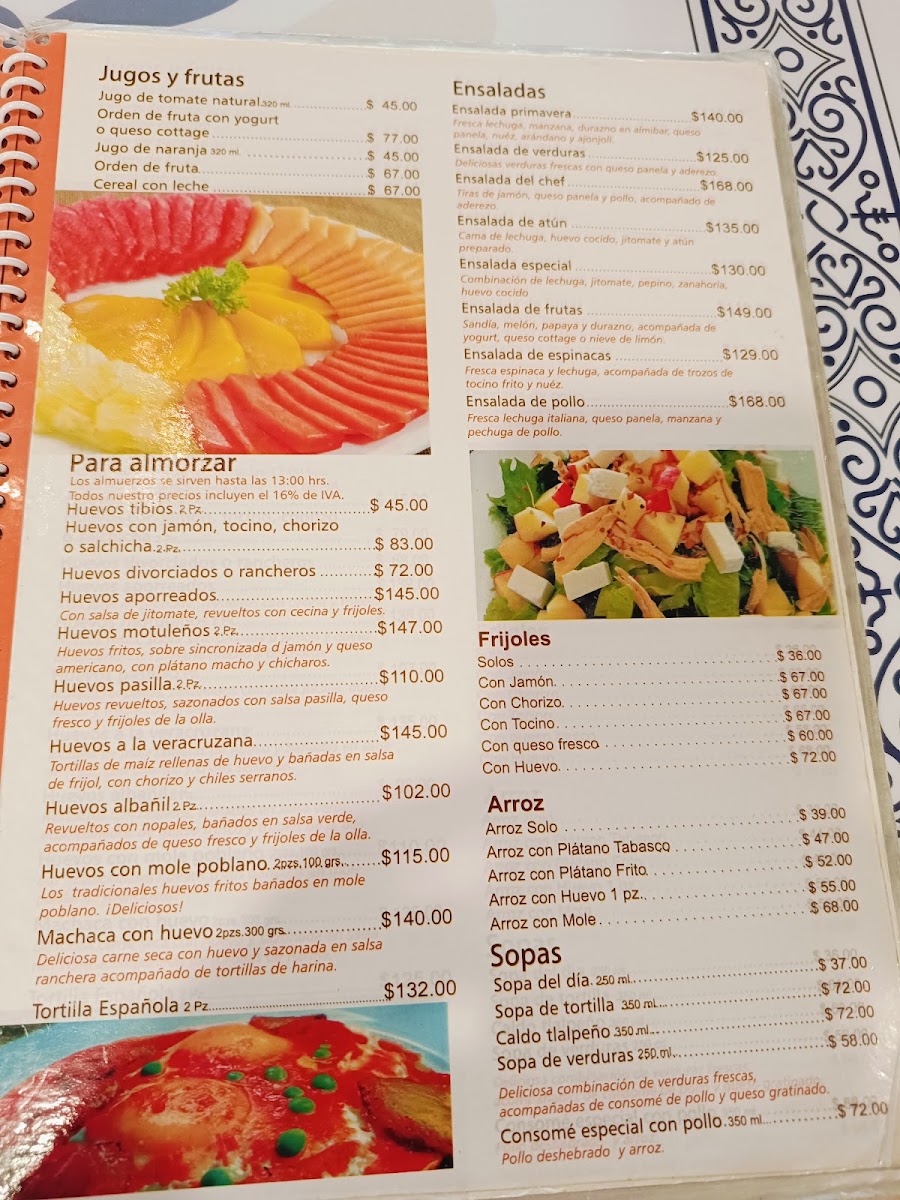 La Casa De Los Bisquets Menu