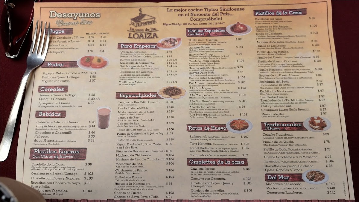 La Casa De Los Loaiza Menu Photo 7