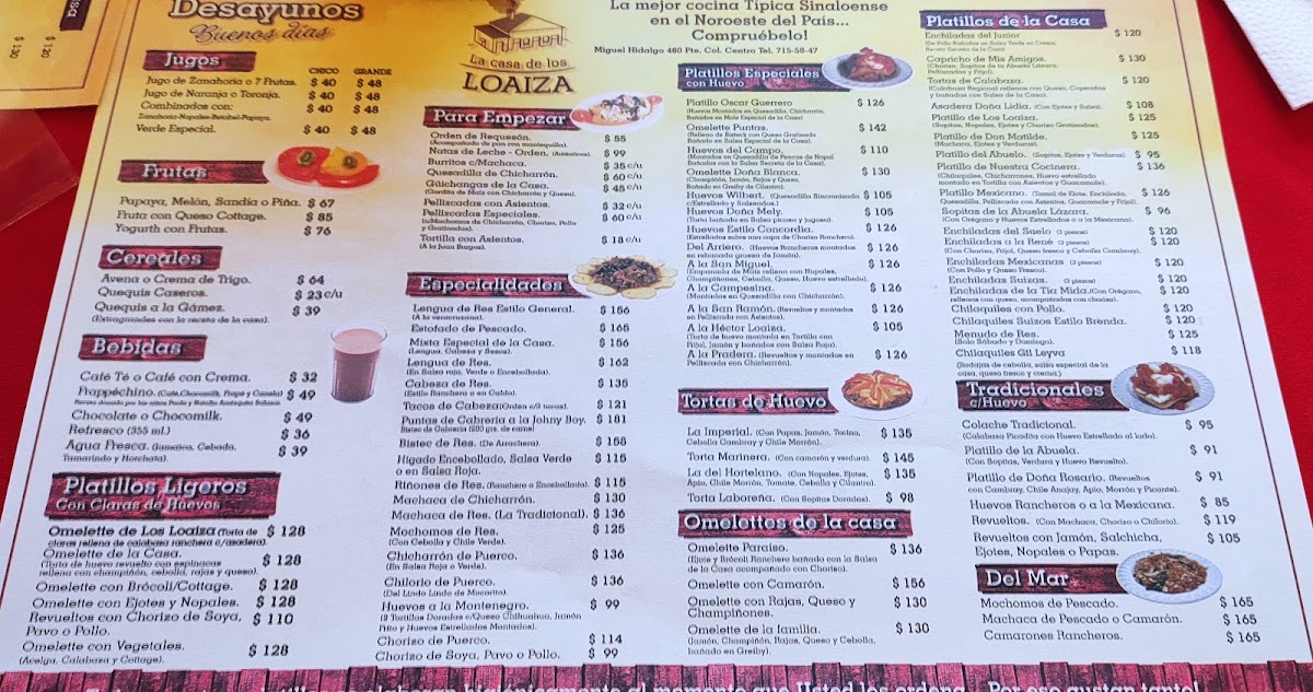 La Casa De Los Loaiza Menu Photo 8