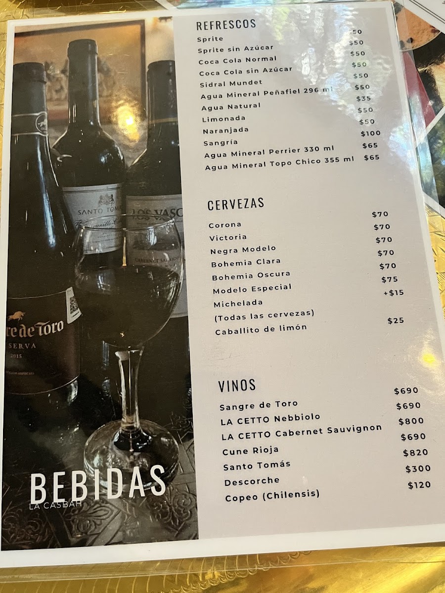La Casbah Menu Photo 3