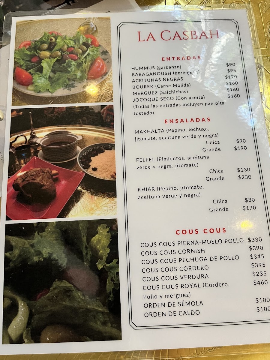La Casbah Menu Photo 4