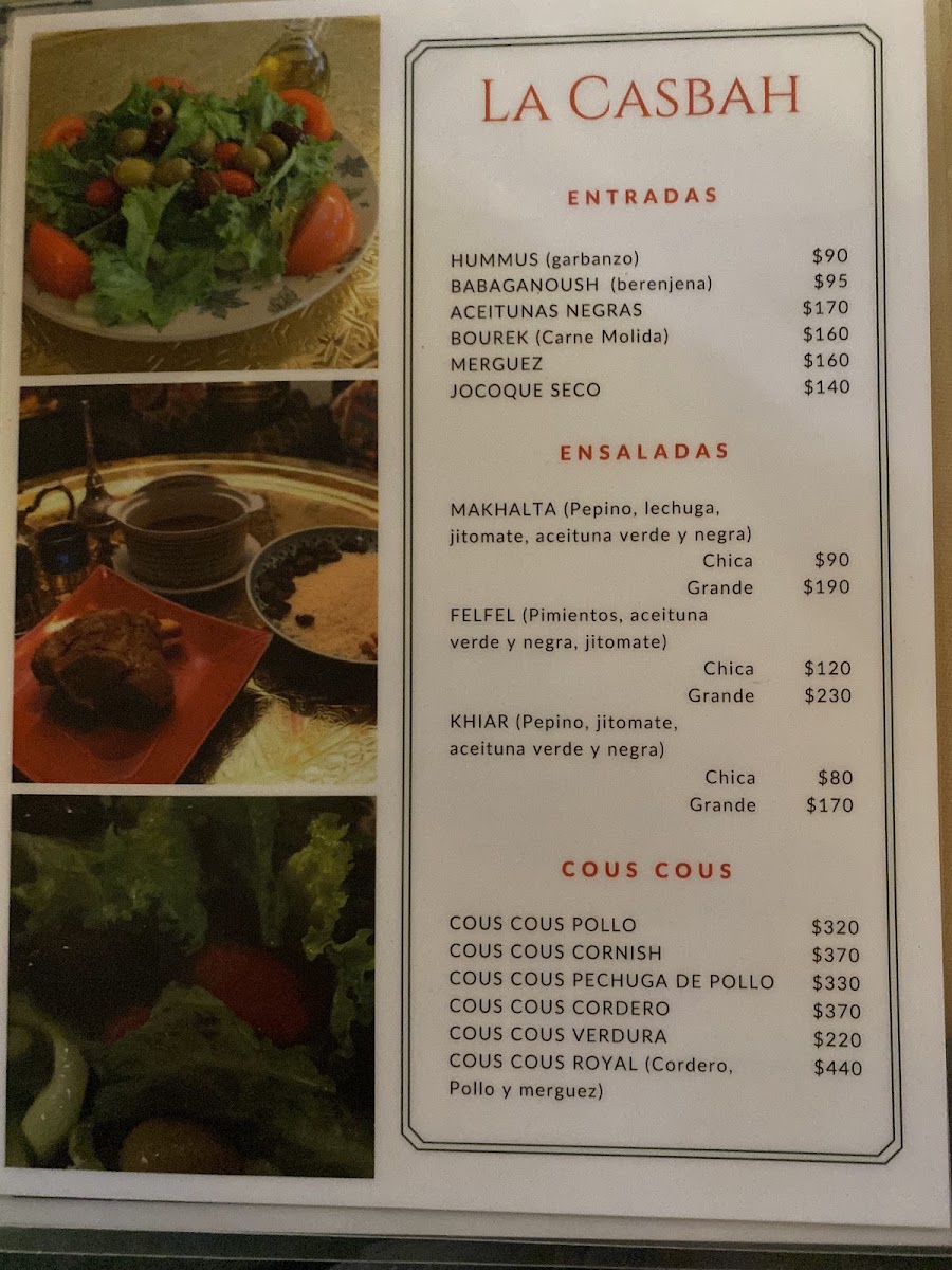 La Casbah Menu Photo 6