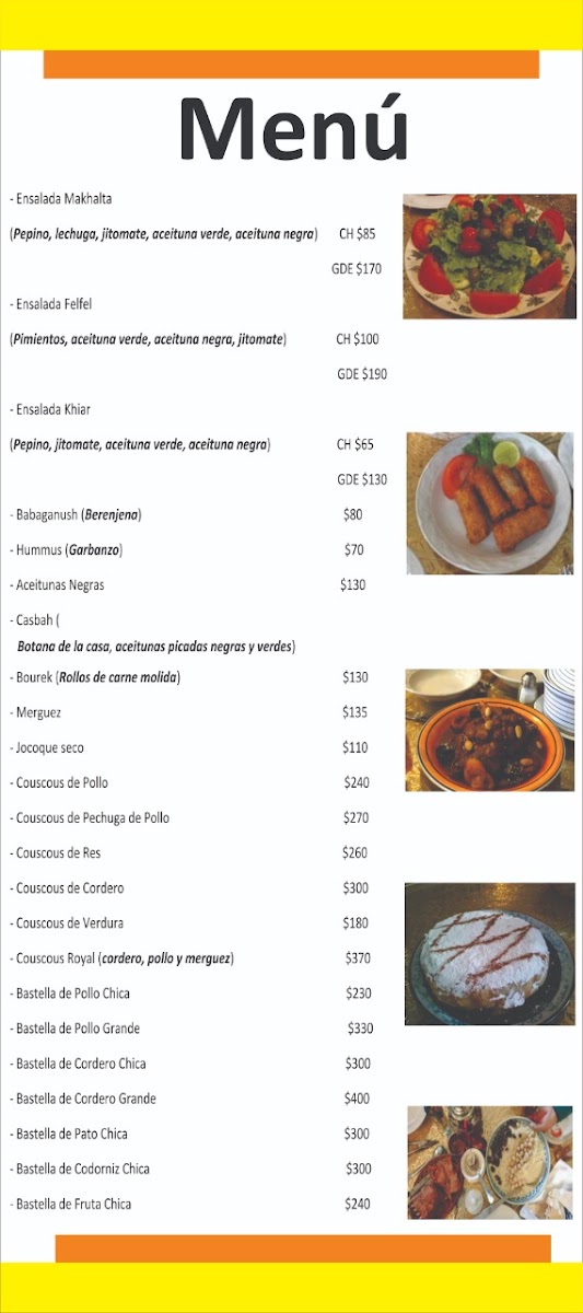 La Casbah Menu Photo 7