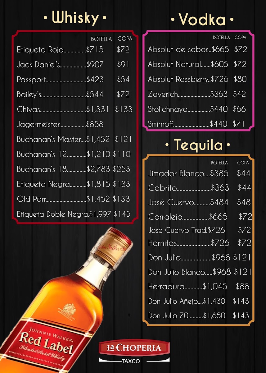 La Choperia Taxco Menu Photo 2