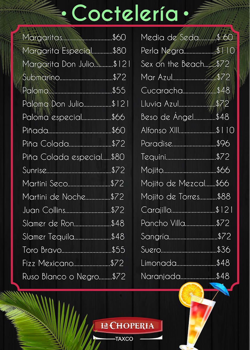 La Choperia Taxco Menu Photo 4