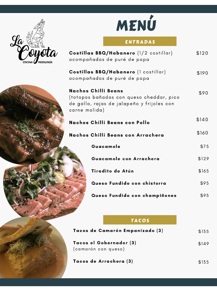 La Coyota Cancún - Cocina & Mixología Menu Photo 4
