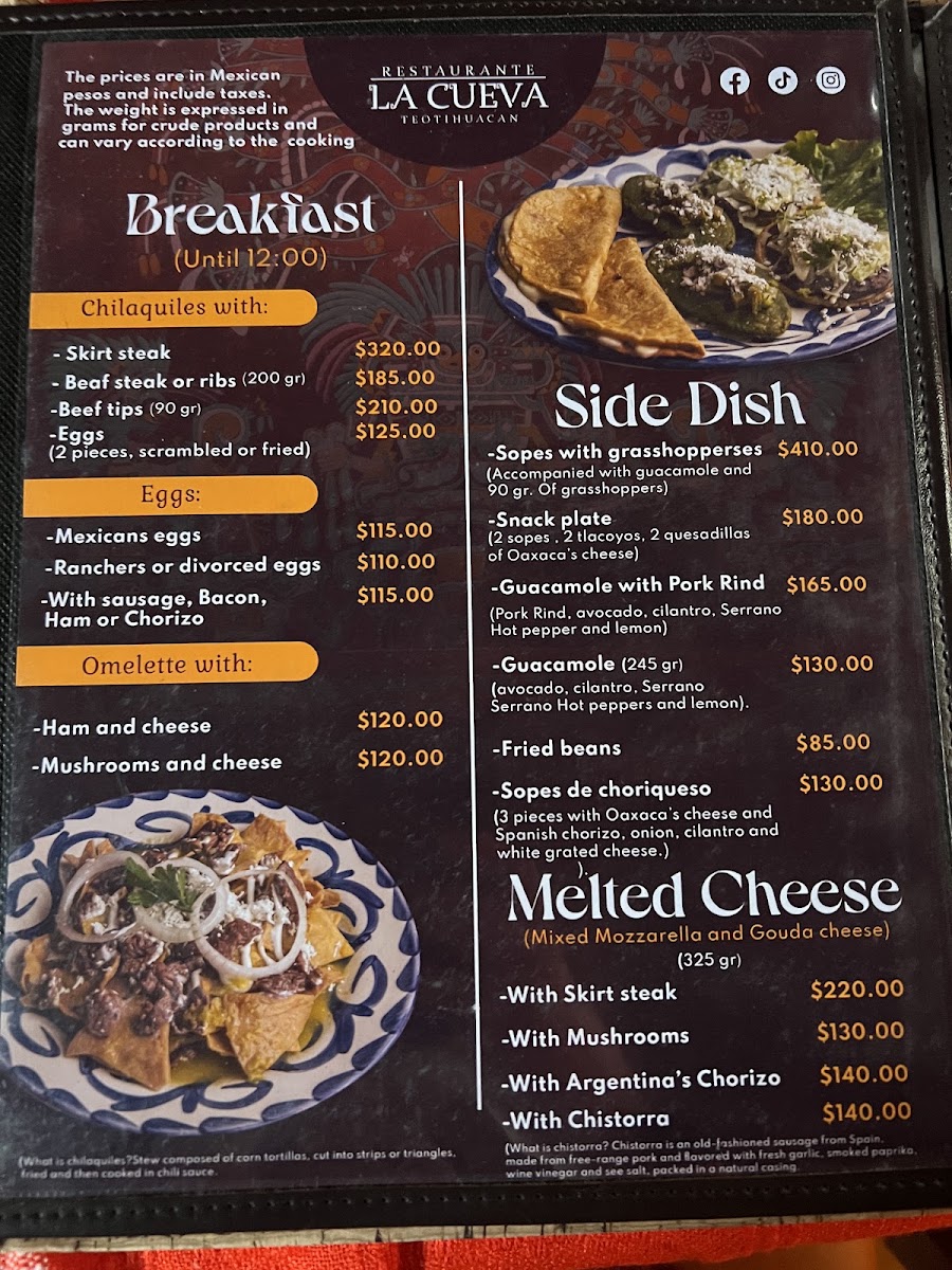 La Cueva Teotihuacan Menu Photo 10