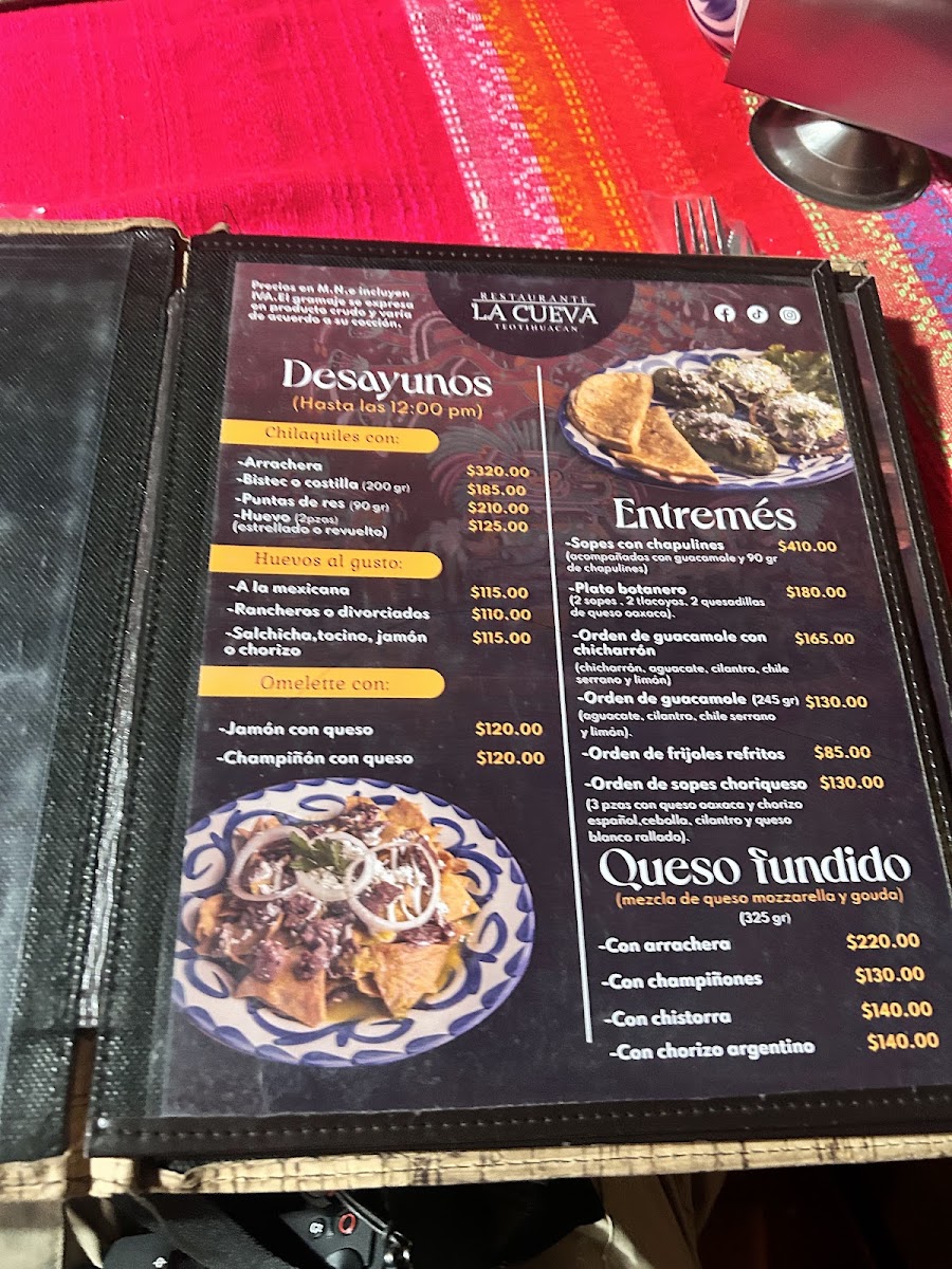 La Cueva Teotihuacan Menu Photo 6