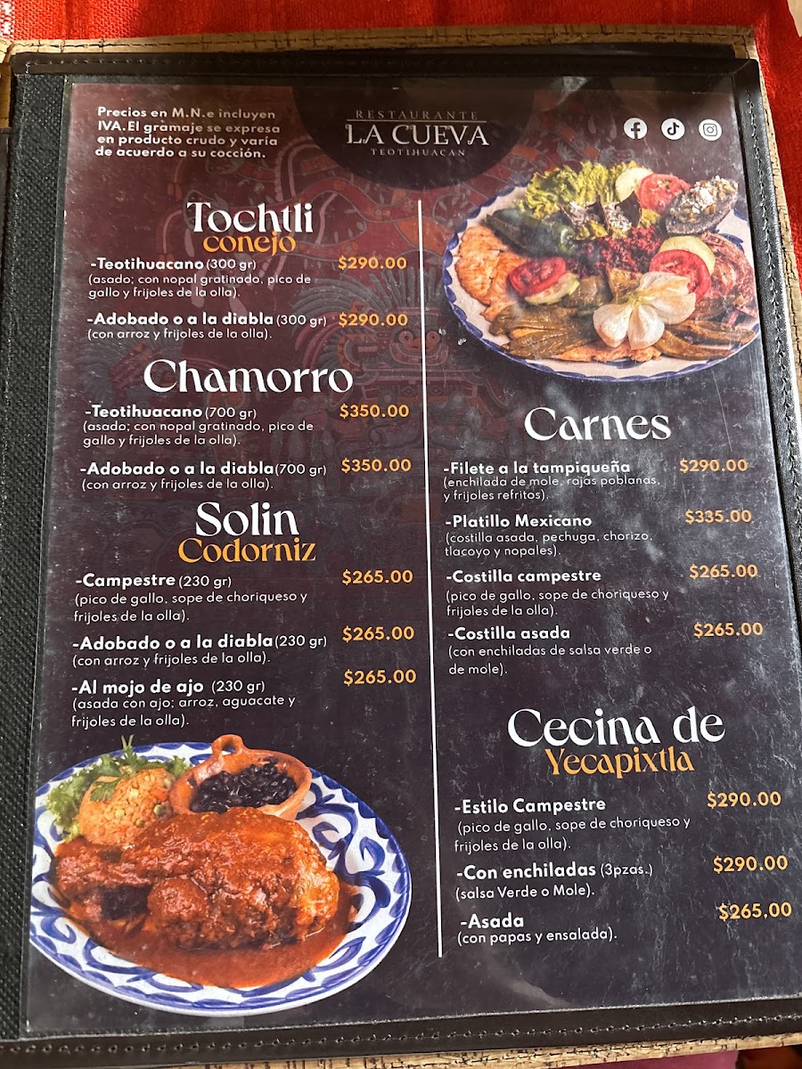 La Cueva Teotihuacan Menu Photo 8