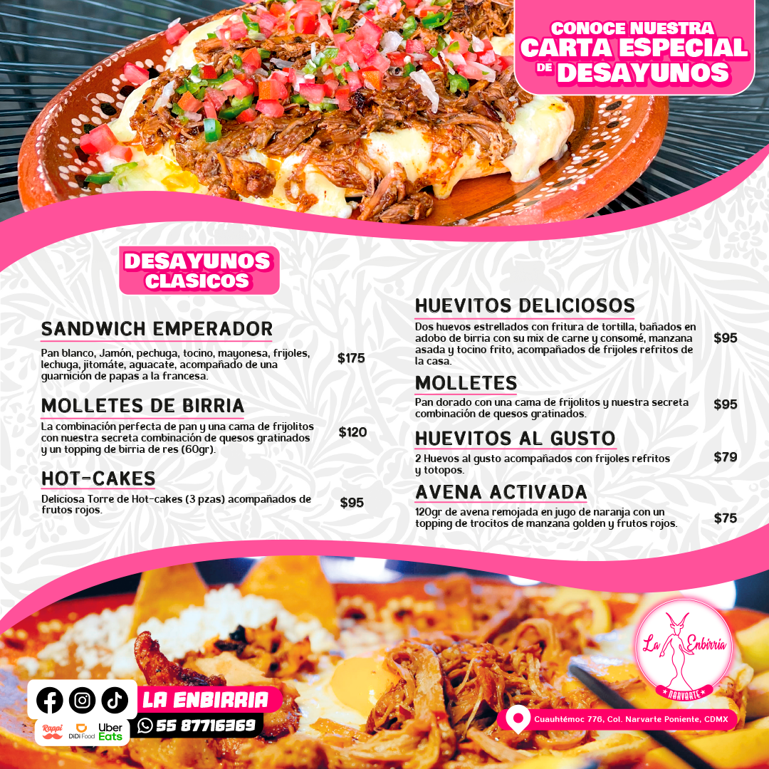 La Enbirria Menu