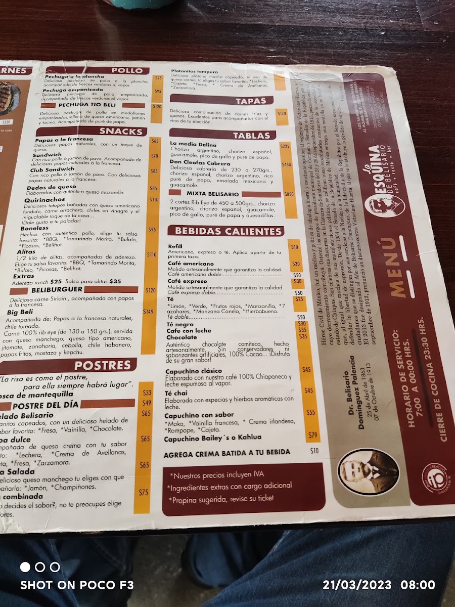 La Esquina De Belisario Menu Photo 9