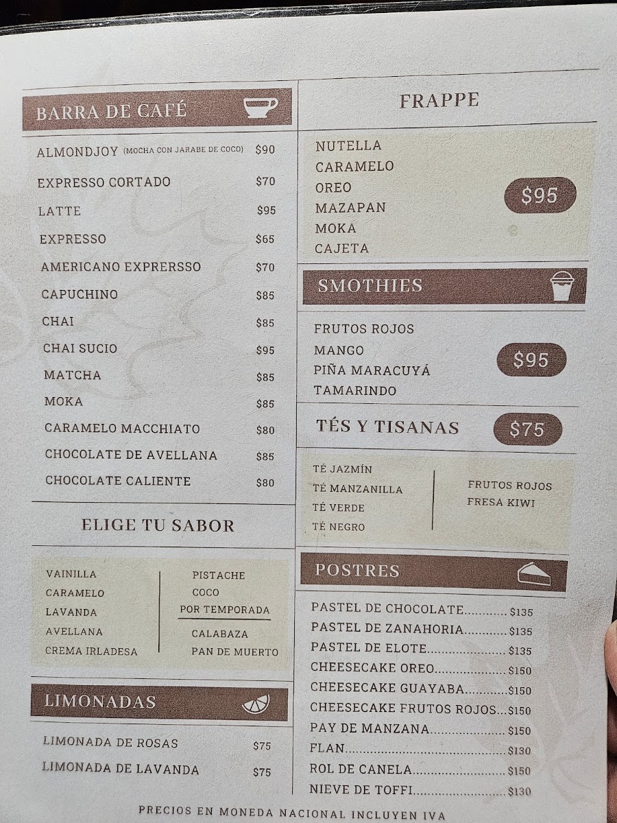 La Estancia Menu
