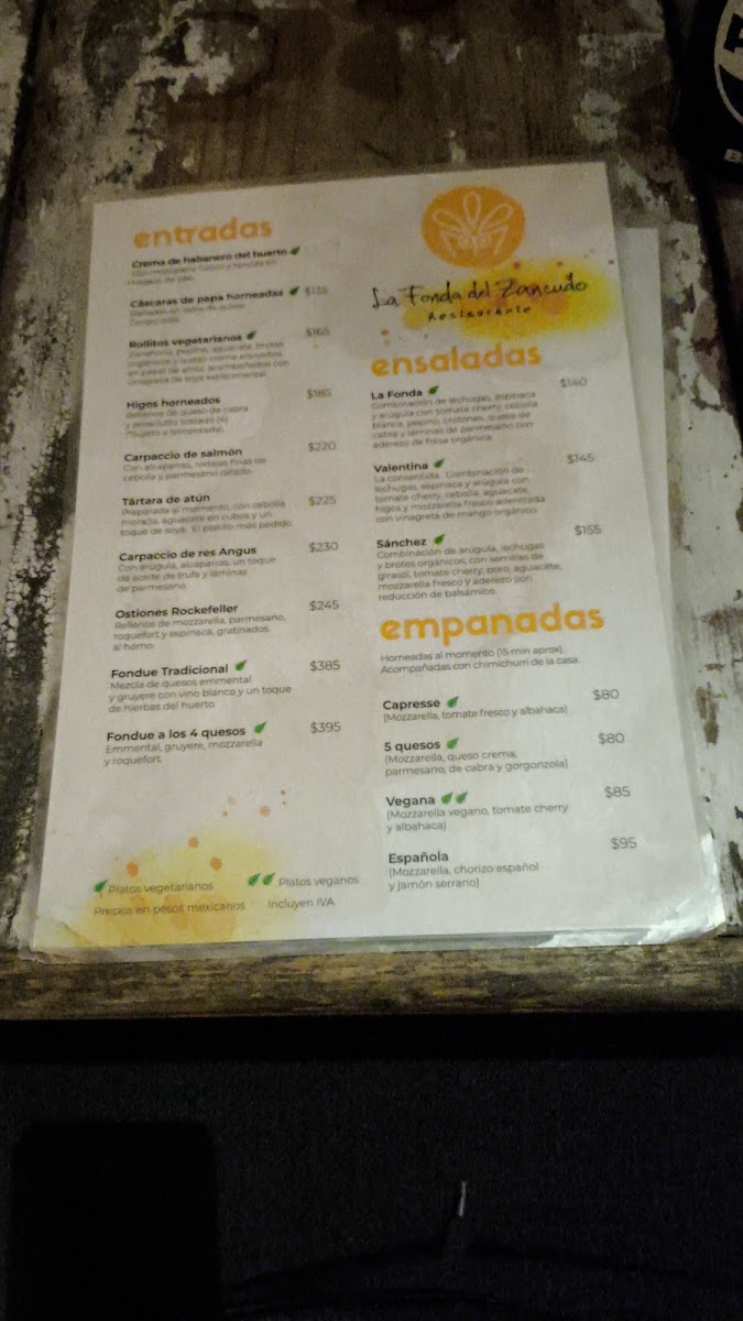 La Fonda del Zancudo Menu Photo 6