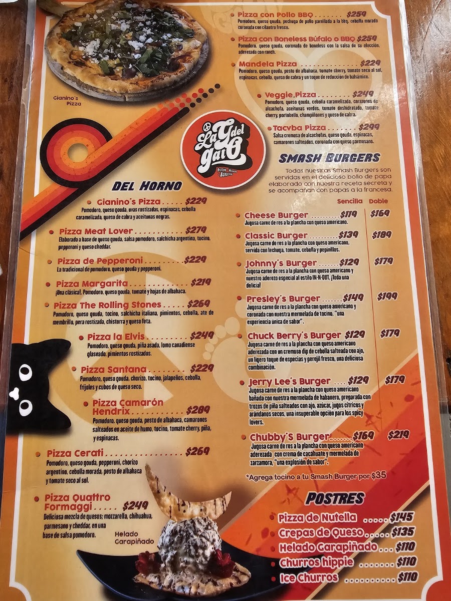 La G Del Gato Menu