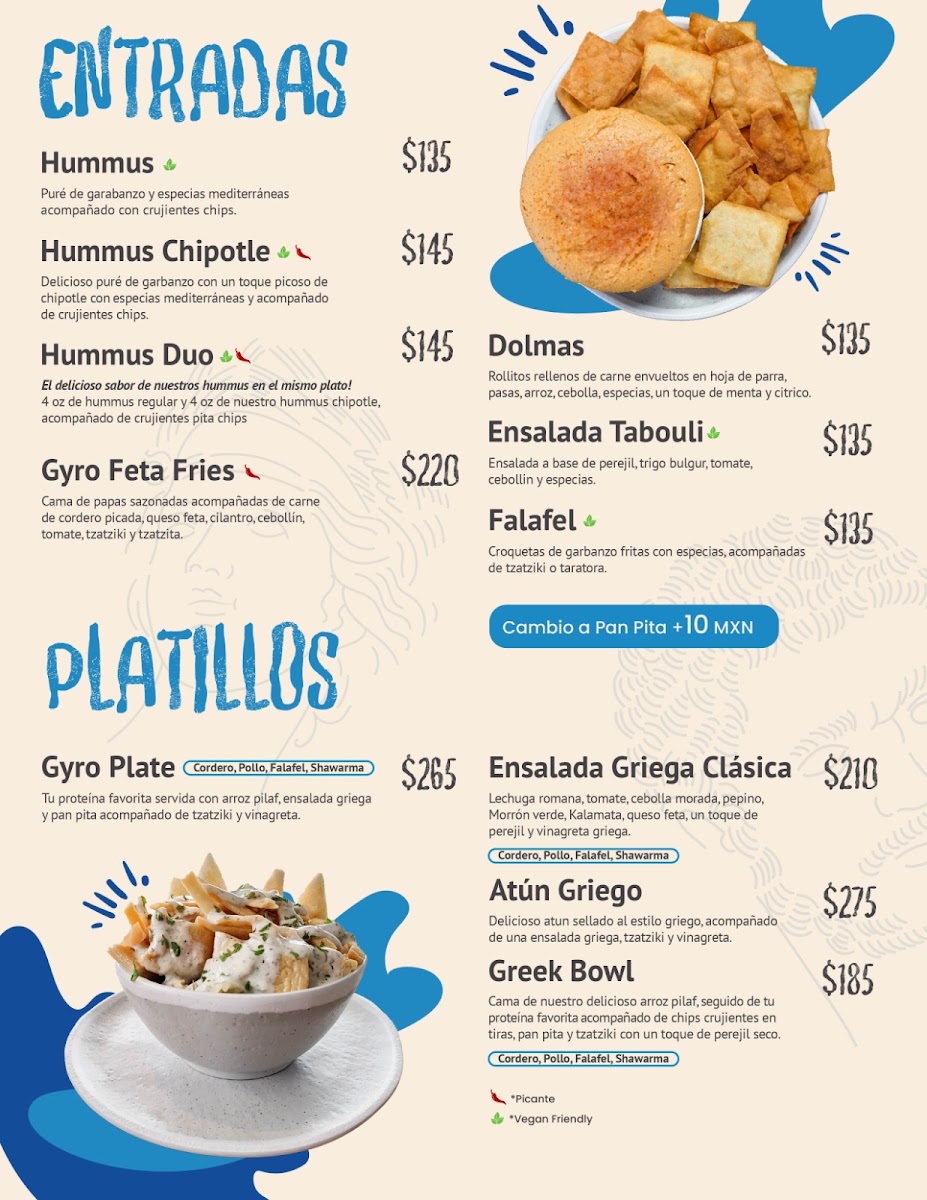 La Grieguita La Gran Via Menu