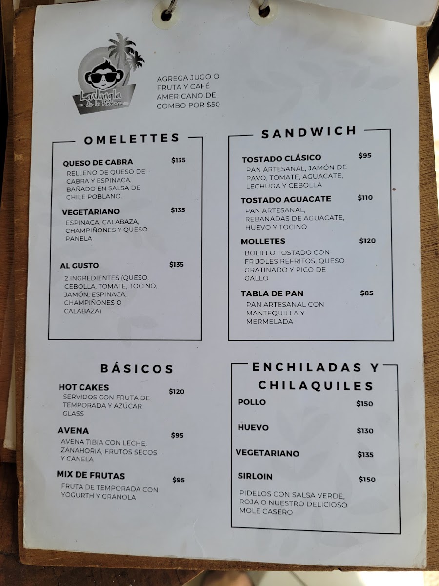 La Jungla de La Riviera. Comida Mexicana. Playa del Carmen Menu