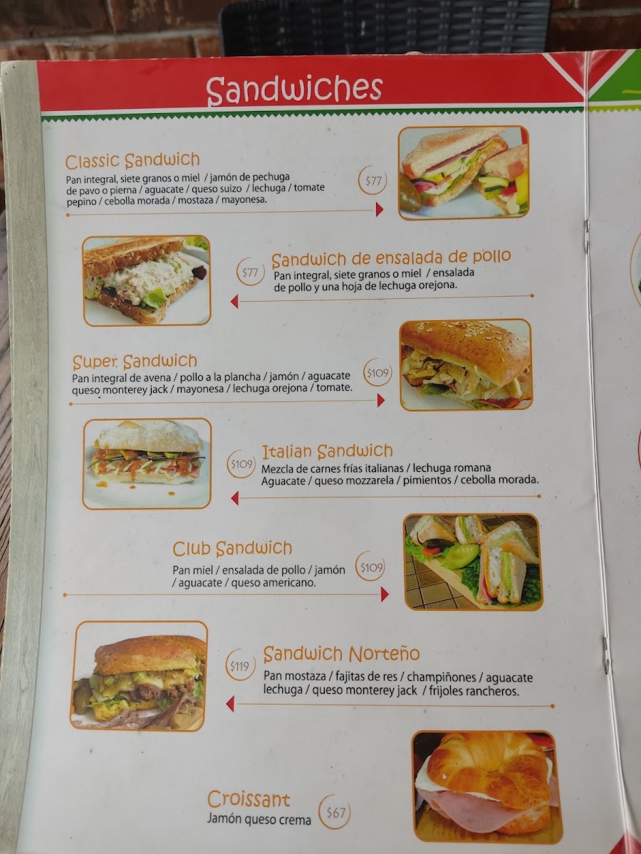 La Media Naranja Menu