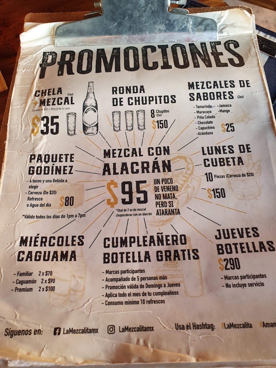 La Mexhi Cantina Menu
