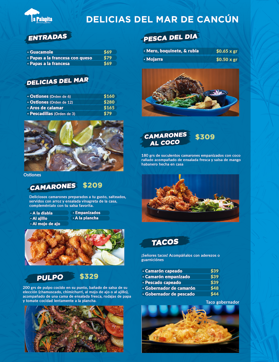 La Palapita Arco Norte Menu