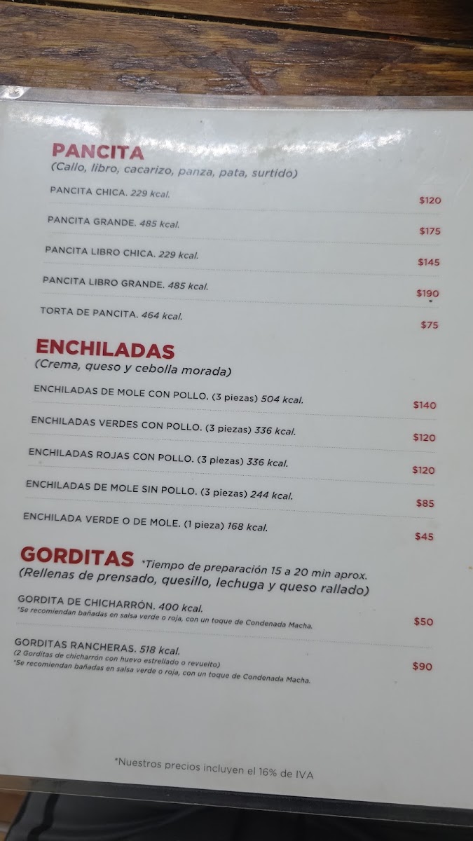 La Pancita De La Roma Menu Photo 2