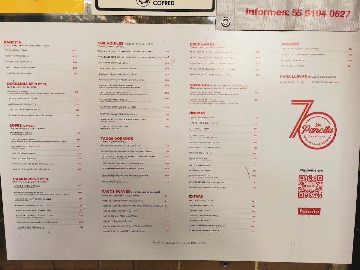 La Pancita De La Roma Menu Photo 9