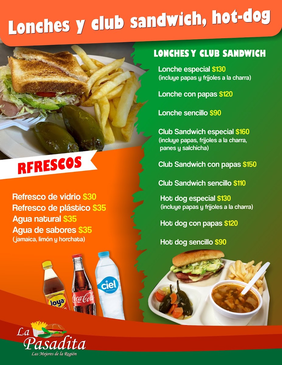 La Pasadita Menu