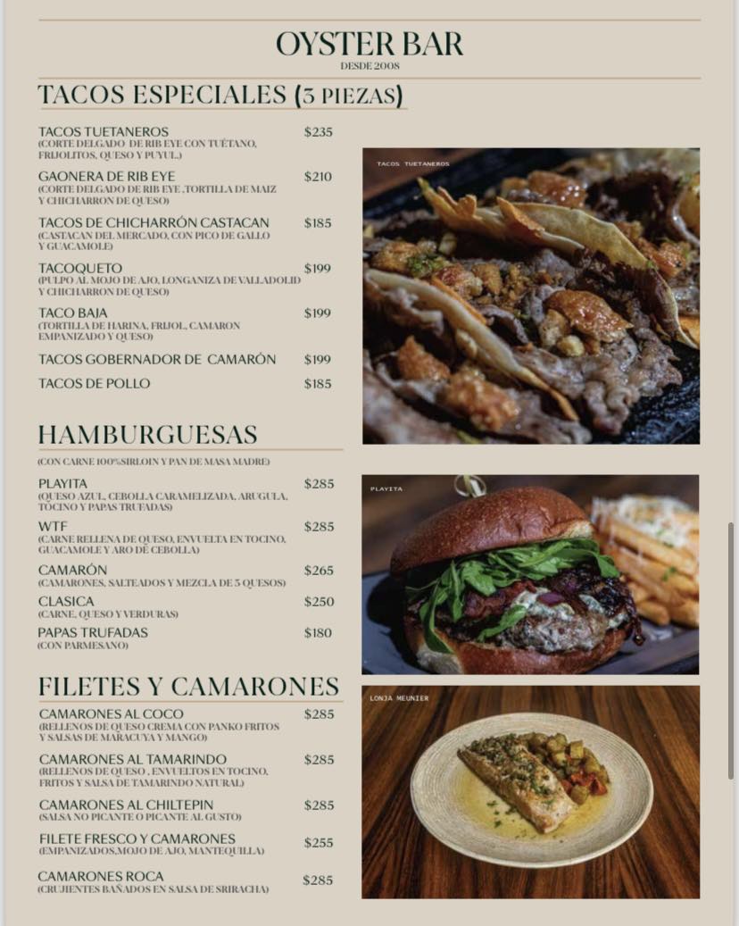 La Playita Restaurante Bar Cancún Menu Photo 3
