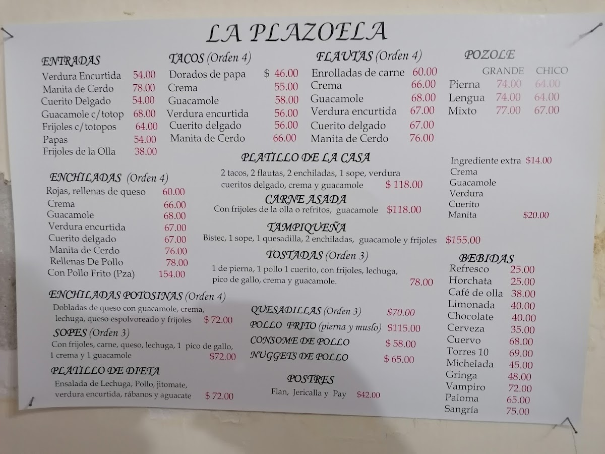La Plazoela Menu Photo 5