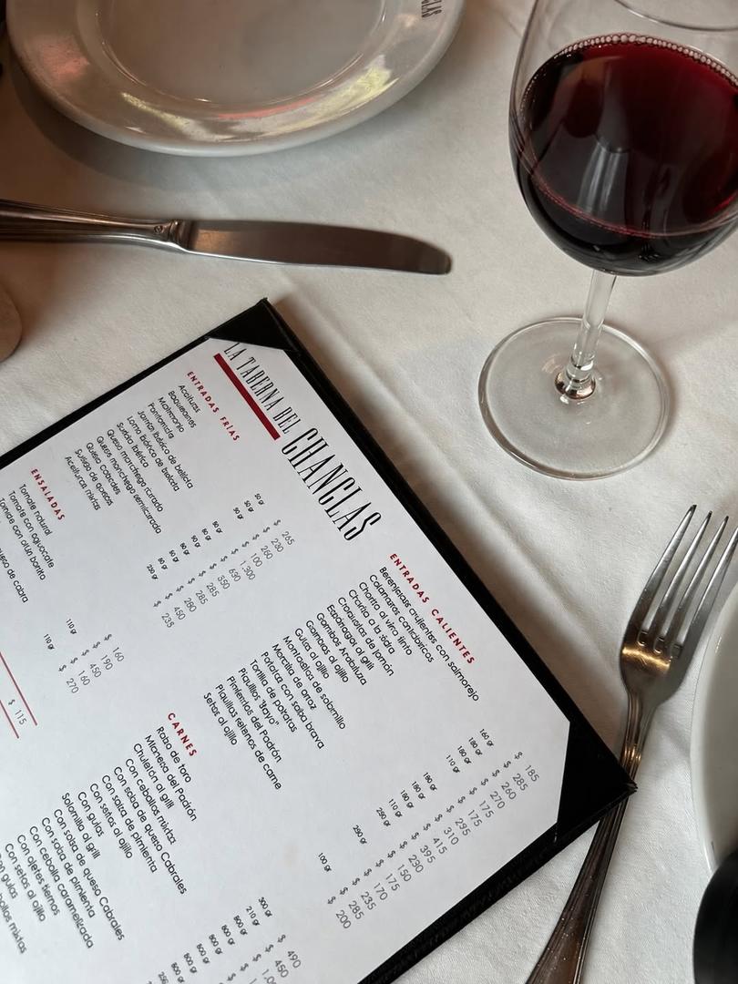 La Taberna Del Chanclas Menu