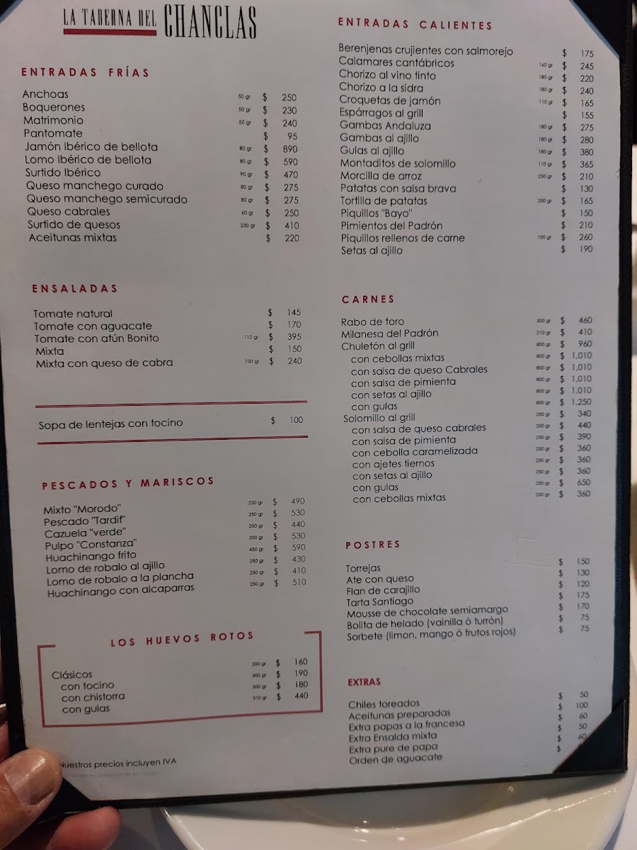 La Taberna Del Chanclas Menu Photo 3