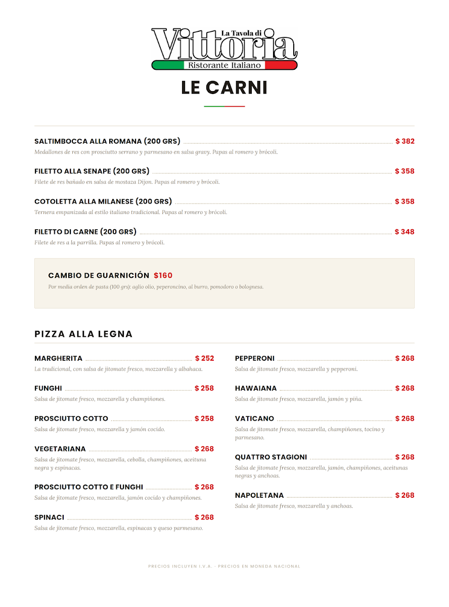La Tavola Di Vittoria Menu Photo 4