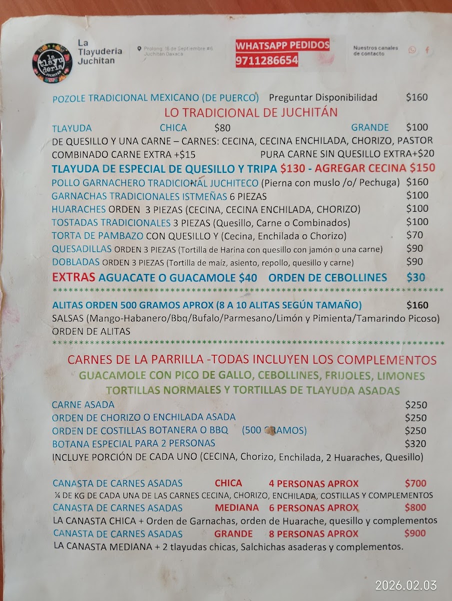 La Tlayuderia Menu Photo 2