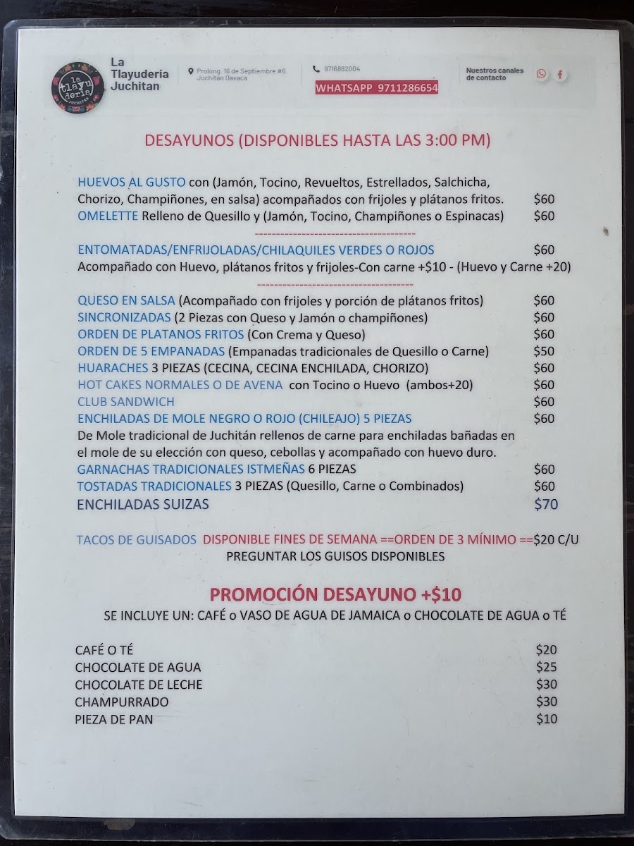 La Tlayuderia Menu Photo 4