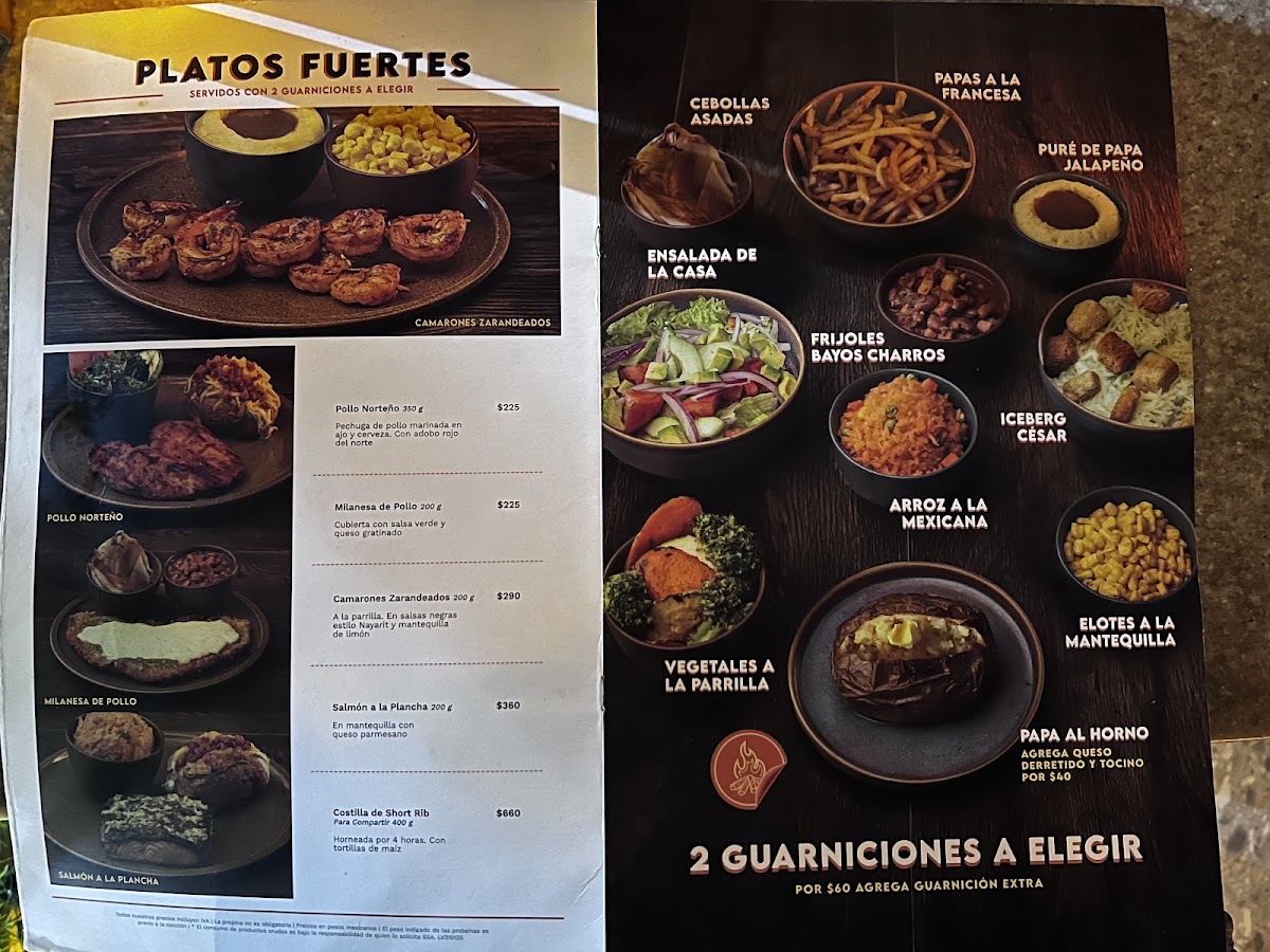 La Vicenta Menu