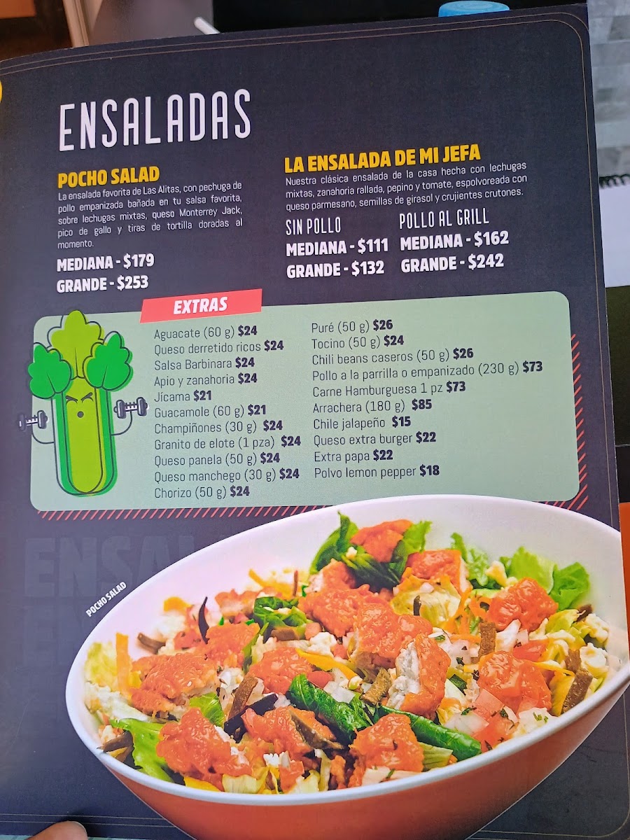Las Alitas Menu