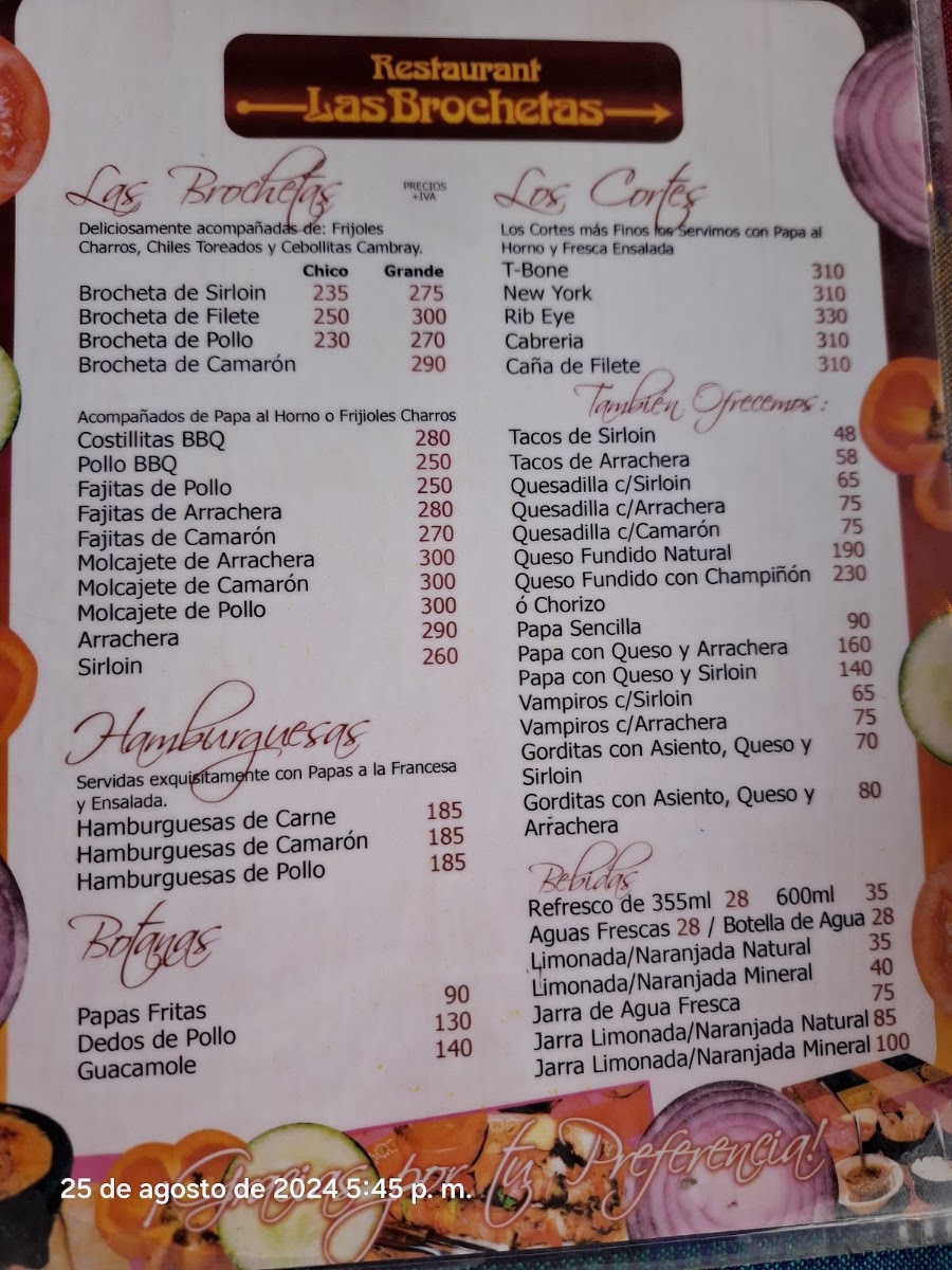 Las Brochetas Menu Photo 2