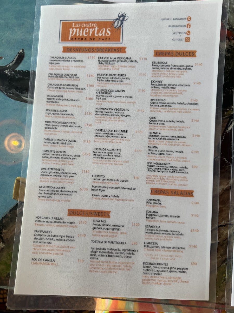 Las Cuatro Puertas Menu Photo 3
