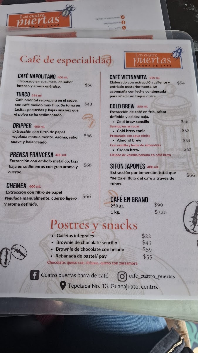 Las Cuatro Puertas Menu Photo 8