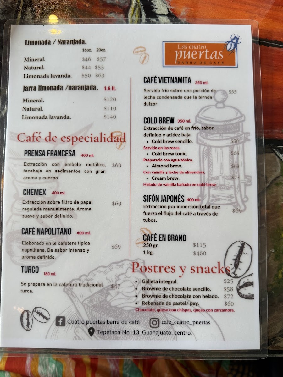 Las Cuatro Puertas Menu Photo 9